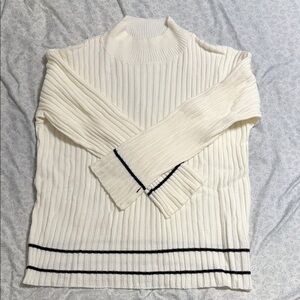 Elegant White Turtleneck Sweater